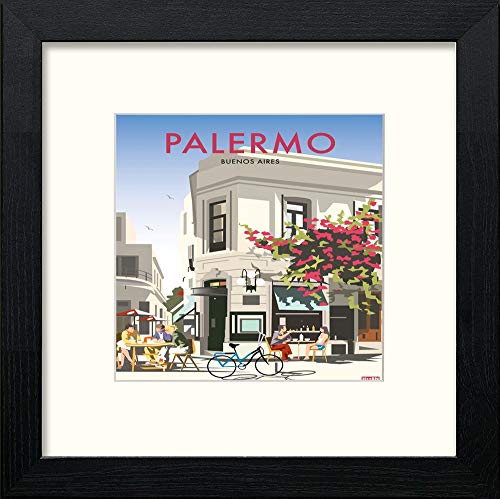 lumartos Vintage Palermo Poster – Black Wood Frame Wall Art – Framed Wall Art Print by Lumartos Premium Home Décor