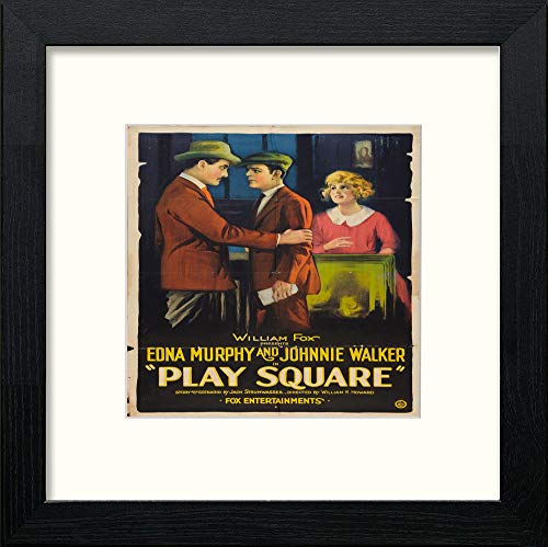 lumartos Vintage Play Square Poster – Black Wood Frame Wall Art – Framed Wall Art Print by Lumartos Premium Home Décor