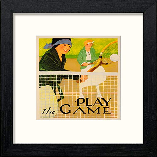 lumartos Vintage Play The Game – Black Wood Frame Wall Art – Framed Wall Art Print by Lumartos Premium Home Décor
