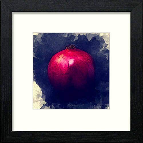 lumartos Vintage Pomegranate – Black Wood Frame Wall Art – Framed Wall Art Print by Lumartos Premium Home Décor
