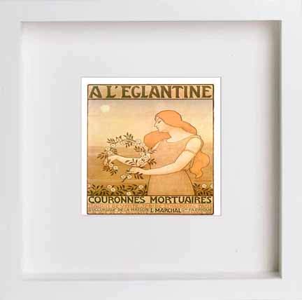 lumartos Vintage Poster A Leglantine Couronnes Mortuaires – White Frame Wall – Framed Wall Art Print by Lumartos Premium Home Décor