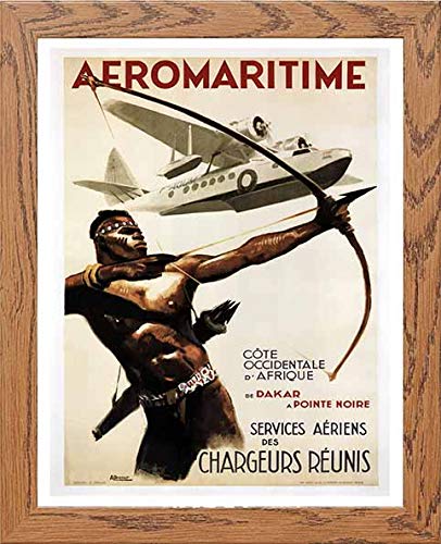 lumartos Vintage Poster Aeromaritime – Framed Wall Art Print by Lumartos Premium Home Décor
