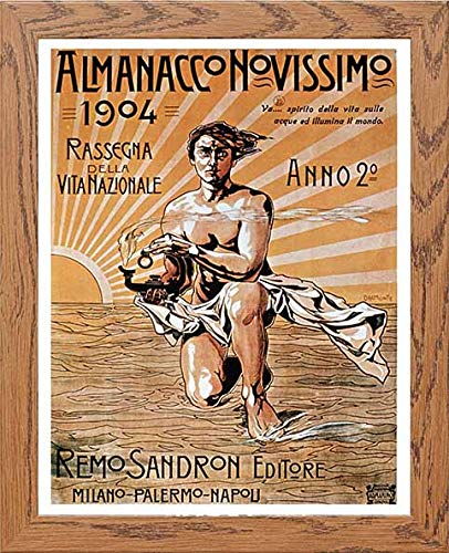 lumartos Vintage Poster Almanacco Novissimo 1904 – Framed Wall Art Print by Lumartos Premium Home Décor