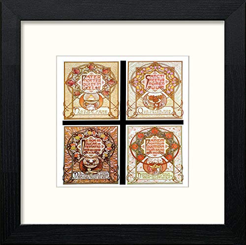 lumartos Vintage Poster Alphonse Mucha (102) – Black Wood Frame Wall Art – Framed Wall Art Print by Lumartos Premium Home Décor