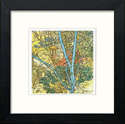 lumartos Vintage Poster Alphonse Mucha (107) – Black Wood Frame Wall Art – Framed Wall Art Print by Lumartos Premium Home Décor