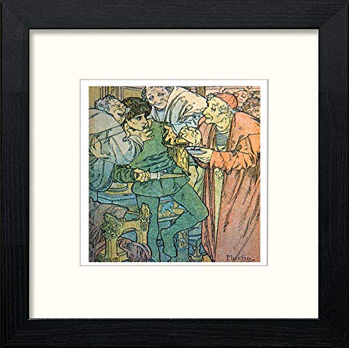 lumartos Vintage Poster Alphonse Mucha (110) – Black Wood Frame Wall Art – Framed Wall Art Print by Lumartos Premium Home Décor