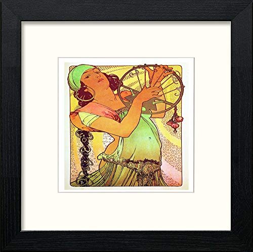 lumartos Vintage Poster Alphonse Mucha (127) – Black Wood Frame Wall Art – Framed Wall Art Print by Lumartos Premium Home Décor