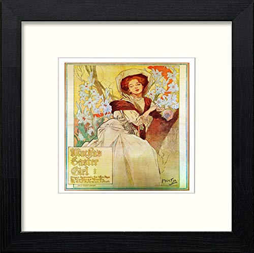 lumartos Vintage Poster Alphonse Mucha (130) – Black Wood Frame Wall Art – Framed Wall Art Print by Lumartos Premium Home Décor