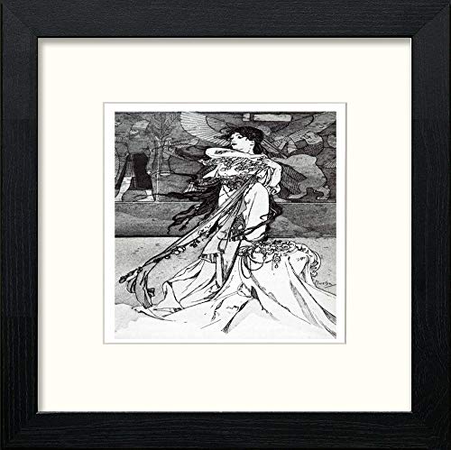 lumartos Vintage Poster Alphonse Mucha (143) – Black Wood Frame Wall Art – Framed Wall Art Print by Lumartos Premium Home Décor