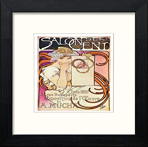 lumartos Vintage Poster Alphonse Mucha (63) – Black Wood Frame Wall Art – Framed Wall Art Print by Lumartos Premium Home Décor