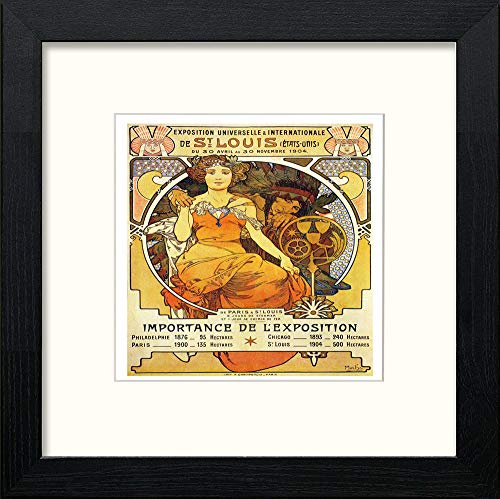 lumartos Vintage Poster Alphonse Mucha (79) – Black Wood Frame Wall Art – Framed Wall Art Print by Lumartos Premium Home Décor
