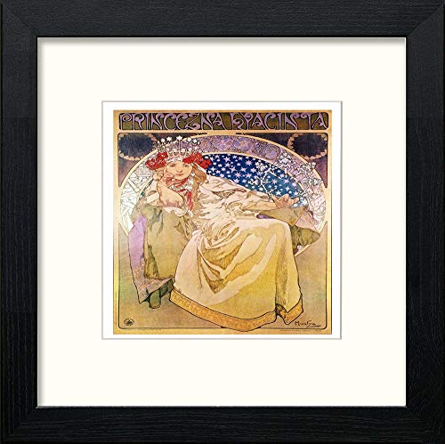 lumartos Vintage Poster Alphonse Mucha (81) – Black Wood Frame Wall Art – Framed Wall Art Print by Lumartos Premium Home Décor