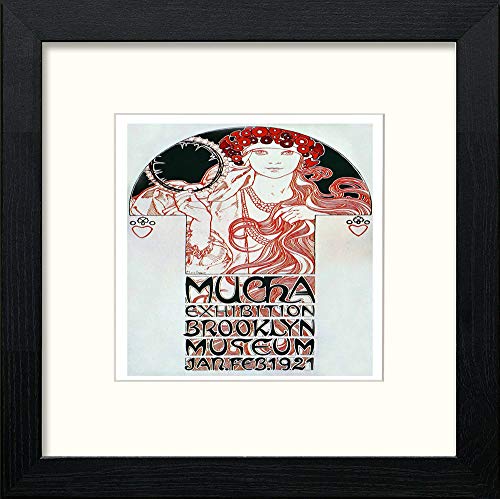 lumartos Vintage Poster Alphonse Mucha (82) – Black Wood Frame Wall Art – Framed Wall Art Print by Lumartos Premium Home Décor