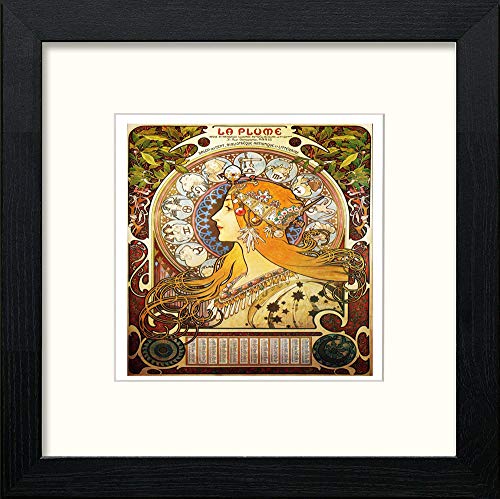 lumartos Vintage Poster Alphonse Mucha (84) – Black Wood Frame Wall Art – Framed Wall Art Print by Lumartos Premium Home Décor