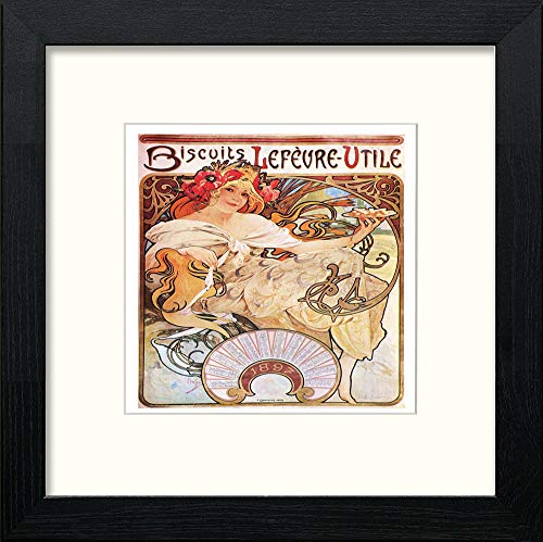 lumartos Vintage Poster Alphonse Mucha (93) – Black Wood Frame Wall Art – Framed Wall Art Print by Lumartos Premium Home Décor