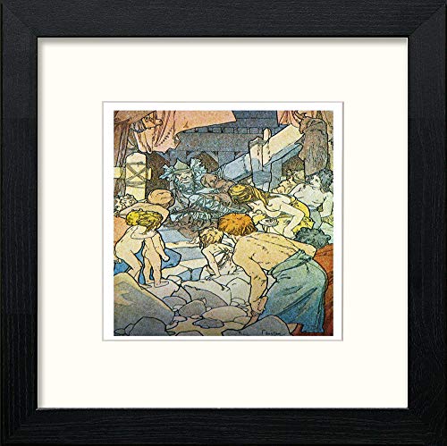 lumartos Vintage Poster Alphonse Mucha – Black Wood Frame Wall Art – Framed Wall Art Print by Lumartos Premium Home Décor