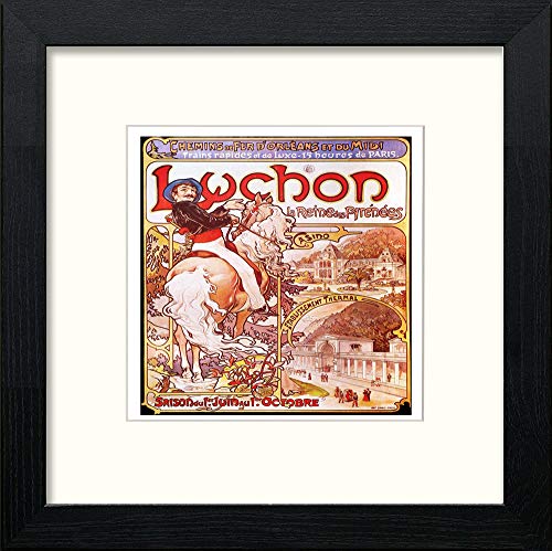 lumartos Vintage Poster Alphonse Mucha – Black Wood Frame Wall Art – Framed Wall Art Print by Lumartos Premium Home Décor