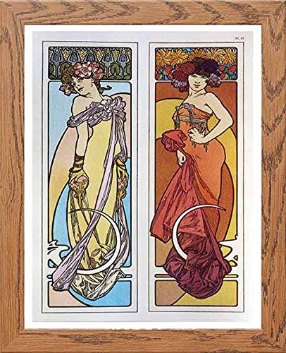 lumartos Vintage Poster Alphonse Mucha Documents Dcoratifs 1902c – Wood Fram – Framed Wall Art Print by Lumartos Premium Home Décor