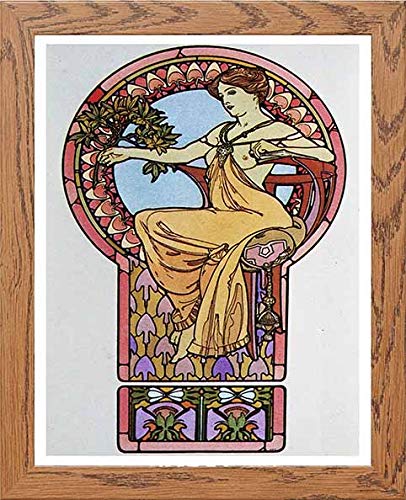 lumartos Vintage Poster Alphonse Mucha Documents Dcoratifs 1902a Roman Godes – Framed Wall Art Print by Lumartos Premium Home Décor