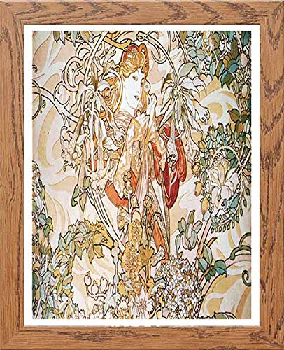 lumartos Vintage Poster Alphonse Mucha Femme A La Margueritewoman With Daisy – Framed Wall Art Print by Lumartos Premium Home Décor