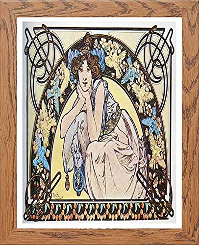 lumartos Vintage Poster Alphonse Mucha Fleur De Cerisiercherry Blossom 1898 – Framed Wall Art Print by Lumartos Premium Home Décor