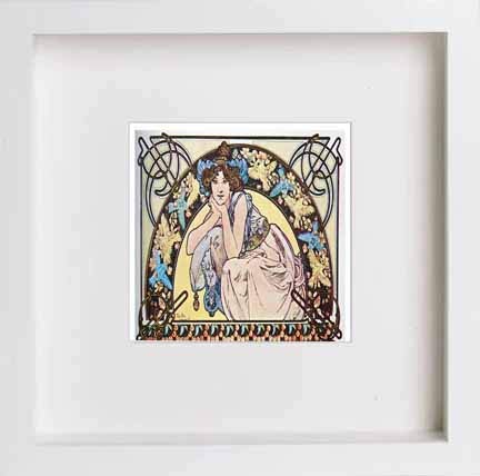 lumartos Vintage Poster Alphonse Mucha Fleur De Cerisiercherry Blossom 1898 – Framed Wall Art Print by Lumartos Premium Home Décor