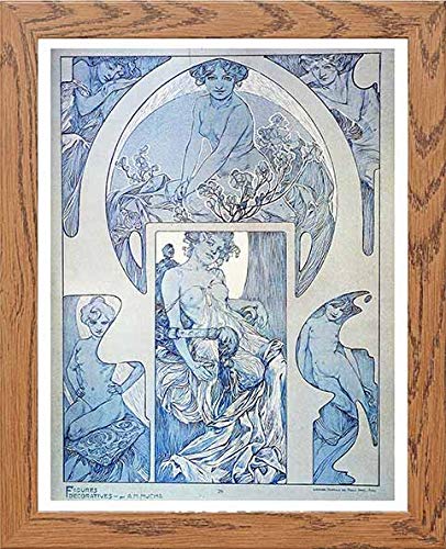 lumartos Vintage Poster Alphonse Mucha – Framed Wall Art Print by Lumartos Premium Home Décor