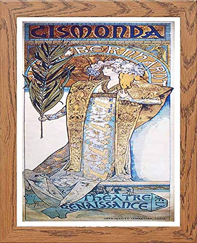 lumartos Vintage Poster Alphonse Mucha Gismonda 1894 – Framed Wall Art Print by Lumartos Premium Home Décor