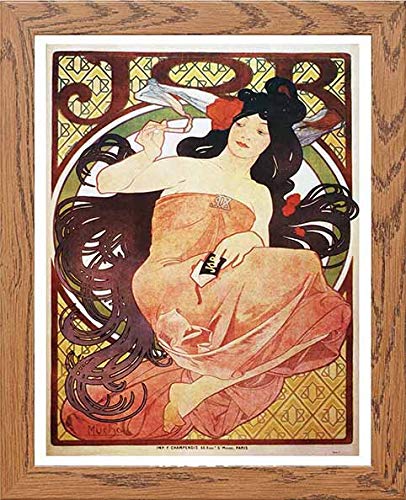 lumartos Vintage Poster Alphonse Mucha Job 1898 – Framed Wall Art Print by Lumartos Premium Home Décor