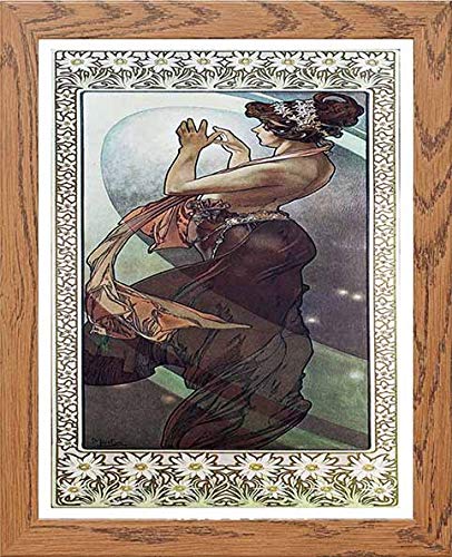 lumartos Vintage Poster Alphonse Mucha L Etoile Polairepole Star 1902 – Wood – Framed Wall Art Print by Lumartos Premium Home Décor
