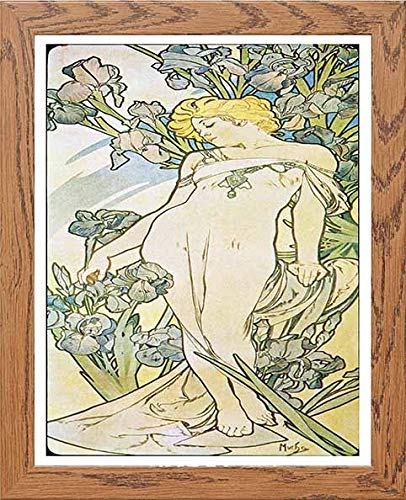 lumartos Vintage Poster Alphonse Mucha L Irisiris 1897 – Framed Wall Art Print by Lumartos Premium Home Décor