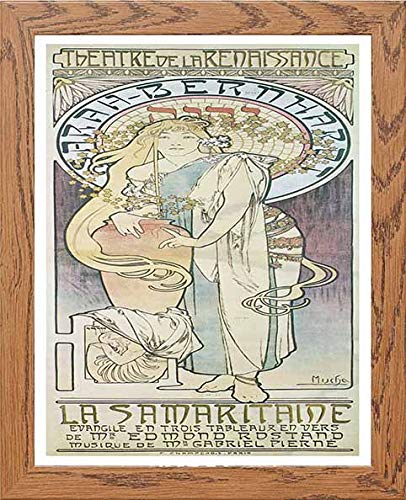 lumartos Vintage Poster Alphonse Mucha La Samaritaine 1897 – Wood Frame Wall – Framed Wall Art Print by Lumartos Premium Home Décor