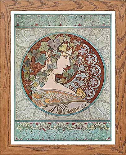 lumartos Vintage Poster Alphonse Mucha Le Lierreivy 1901 – Framed Wall Art Print by Lumartos Premium Home Décor