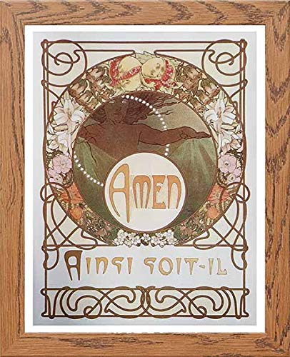 lumartos Vintage Poster Alphonse Mucha Le Pater 1899b – Framed Wall Art Print by Lumartos Premium Home Décor