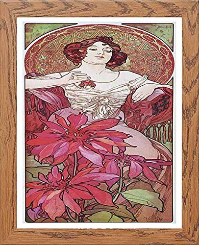 lumartos Vintage Poster Alphonse Mucha Le Rubisruby 1900 – Framed Wall Art Print by Lumartos Premium Home Décor