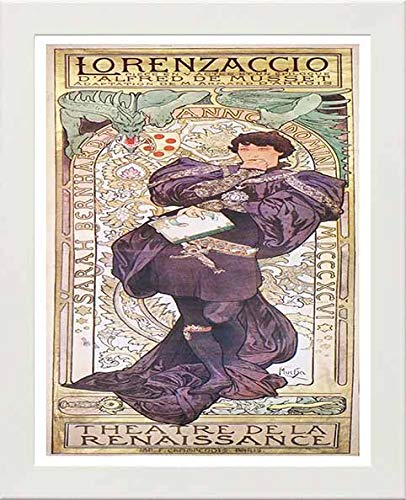 lumartos Vintage Poster Alphonse Mucha Lorenzaccio 1896 – Framed Wall Art Print by Lumartos Premium Home Décor