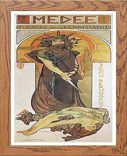 lumartos Vintage Poster Alphonse Mucha Medee 1898 – Framed Wall Art Print by Lumartos Premium Home Décor