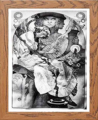 lumartos Vintage Poster Alphonse Mucha Poster For The Slav Epic 1928 – Wood – Framed Wall Art Print by Lumartos Premium Home Décor