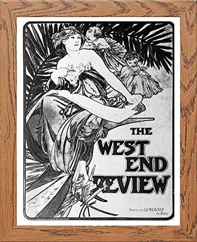lumartos Vintage Poster Alphonse Mucha Poster For The West End Review 1898 – – Framed Wall Art Print by Lumartos Premium Home Décor
