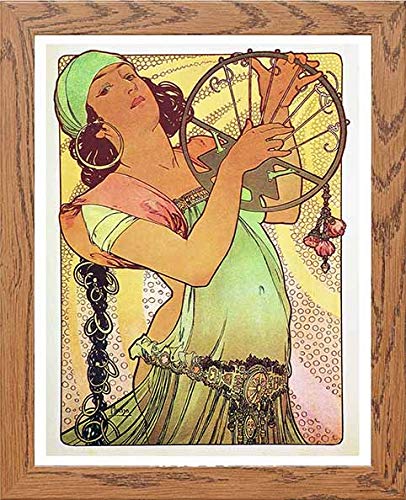 lumartos Vintage Poster Alphonse Mucha Salmoe Estampe Moderne 1897 – Wood Fr – Framed Wall Art Print by Lumartos Premium Home Décor