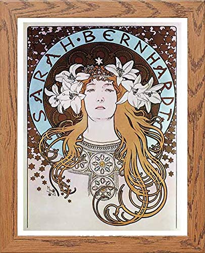 lumartos Vintage Poster Alphonse Mucha Sarah Bernhardtla Plume 1897 – Wood F – Framed Wall Art Print by Lumartos Premium Home Décor