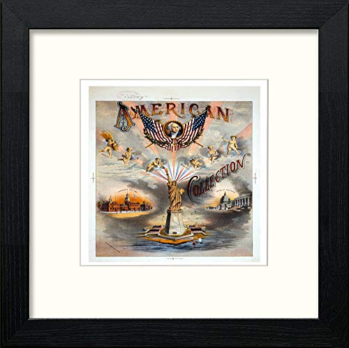 lumartos Vintage Poster American Collection – Black Wood Frame Wall Art – Framed Wall Art Print by Lumartos Premium Home Décor