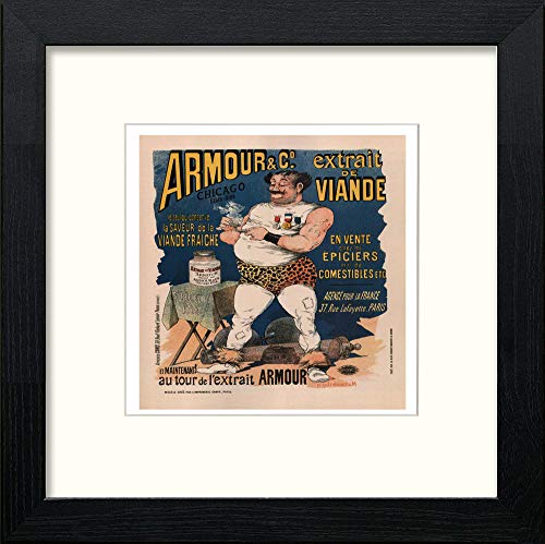 lumartos Vintage Poster Armour & Co Albert Guillaume – Black Wood Frame Wall – Framed Wall Art Print by Lumartos Premium Home Décor