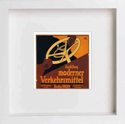 lumartos Vintage Poster Ausstellung Moderner Verkehrsmittel – White Frame Wa – Framed Wall Art Print by Lumartos Premium Home Décor