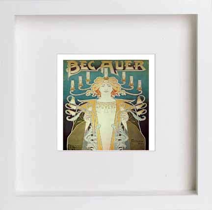 lumartos Vintage Poster Bec Auer – White Frame Wall Art – Framed Wall Art Print by Lumartos Premium Home Décor