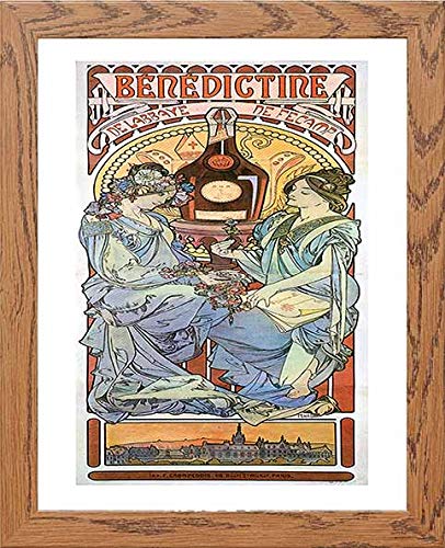 lumartos Vintage Poster Benedictine – Framed Wall Art Print by Lumartos Premium Home Décor
