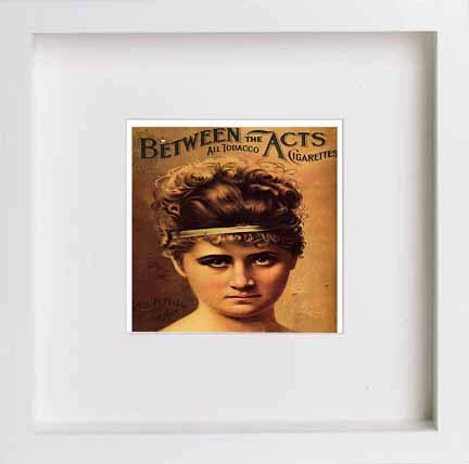 lumartos Vintage Poster Between The Acts All Tobacco Cigarettes – White Fram – Framed Wall Art Print by Lumartos Premium Home Décor