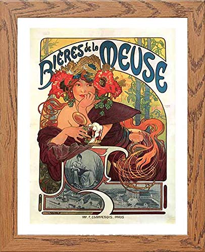lumartos Vintage Poster Bieres De La Meuse – Framed Wall Art Print by Lumartos Premium Home Décor