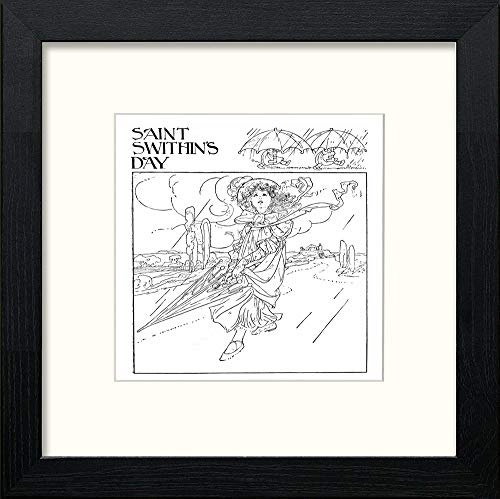 lumartos Vintage Poster Big Book Of Nursery Rhymes (11) – Black Wood Frame W – Framed Wall Art Print by Lumartos Premium Home Décor