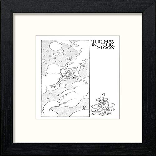 lumartos Vintage Poster Big Book Of Nursery Rhymes (12) – Black Wood Frame W – Framed Wall Art Print by Lumartos Premium Home Décor